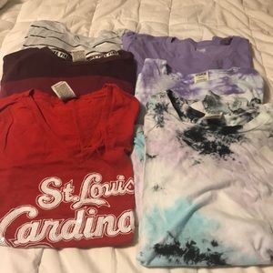 Pink bundle of shirts size L